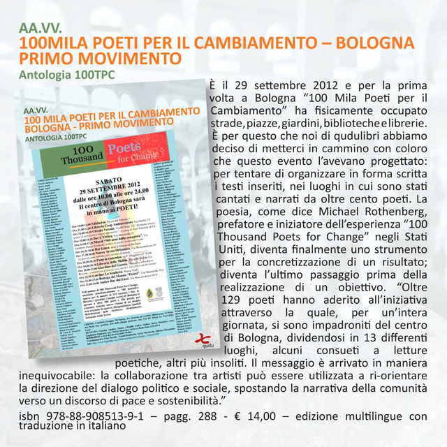 100mila poeti per il cambiamento. Bologna, I movimento